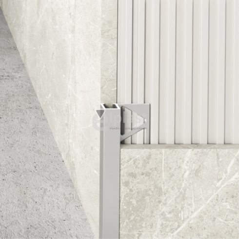Alumínium Q élvédő - 2500x12,5 mm matt ezüst alumínium PP