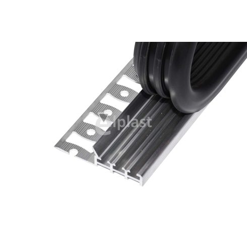 Aspro gumibetétes lépcsőprofil alumínium talppal fekete gumival 25x12 mm 2,5 m