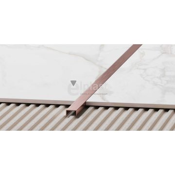 NOX Premium dekorcsík 8mm inox, szálcsiszolt rosegold