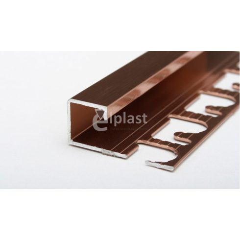 Alumínium Q élvédő - 2700x12,5mm szálcsiszolt vörösréz eloxált