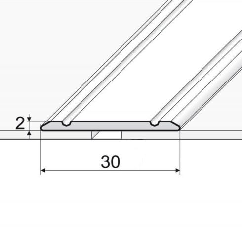 Burkolatváltó profil A02T - 30x2 mm - több színben és méretben