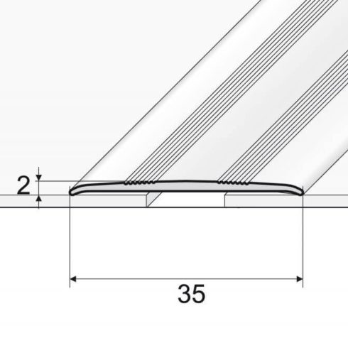 Burkolatváltó profil A08 - 35x2 mm - többféle színben és méretben