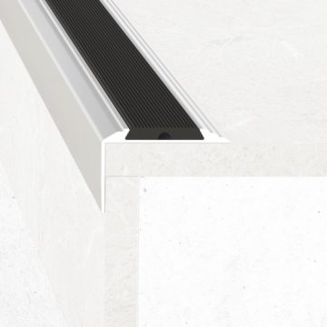   Alumínium lépcső élvédő A38 gumi betéttel - 46x29 mm - több színben és méretben