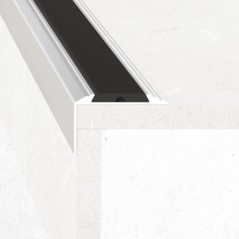 Alumínium lépcső élvédő A38 gumi betéttel - 46x29 mm - több színben és méretben