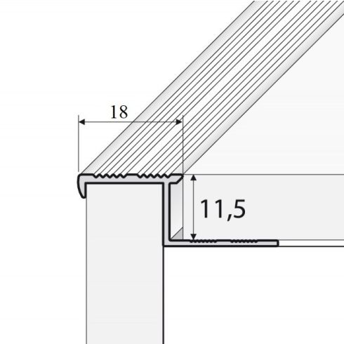 Alumínium lépcső élvédő A58 - többféle színben