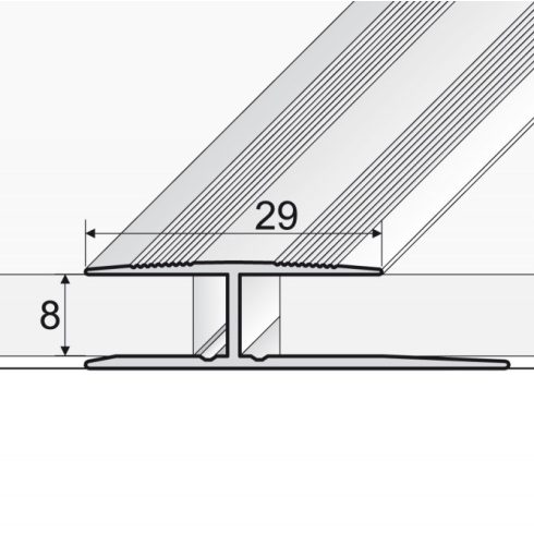 Burkolatváltó profil A61 - 29x8 mm - többféle színben és méretben