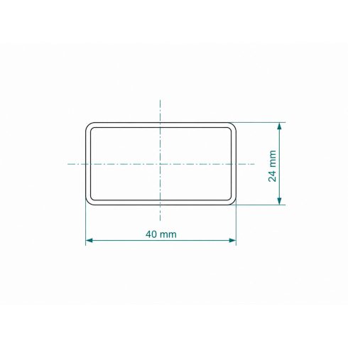 Alumínium szinterezett kerítés léc 40x24 mm őzbarna RAL8007